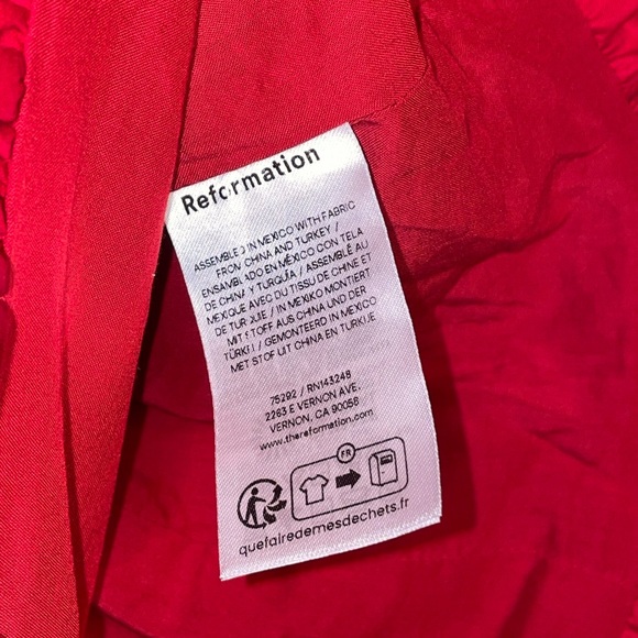 Reformation Babette Dress in Cherry - Picture 9 of 9